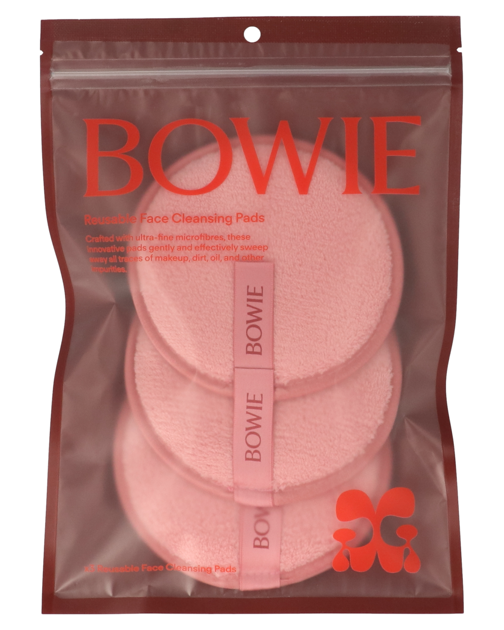 Free Bowie Face Cleansing Pads 3-pack included with your pre-order